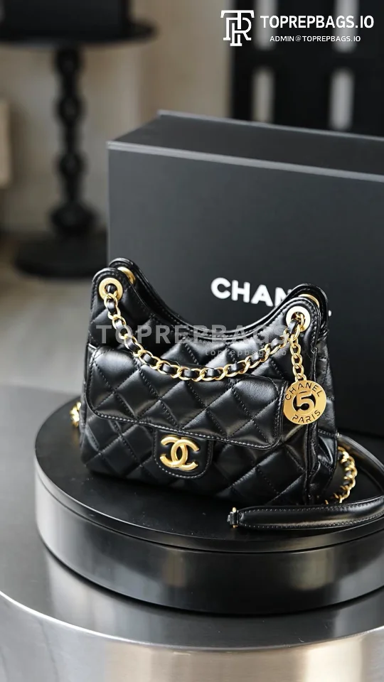 i1770551110476_98_0_0 Chanel 25 Hobo Small in Black