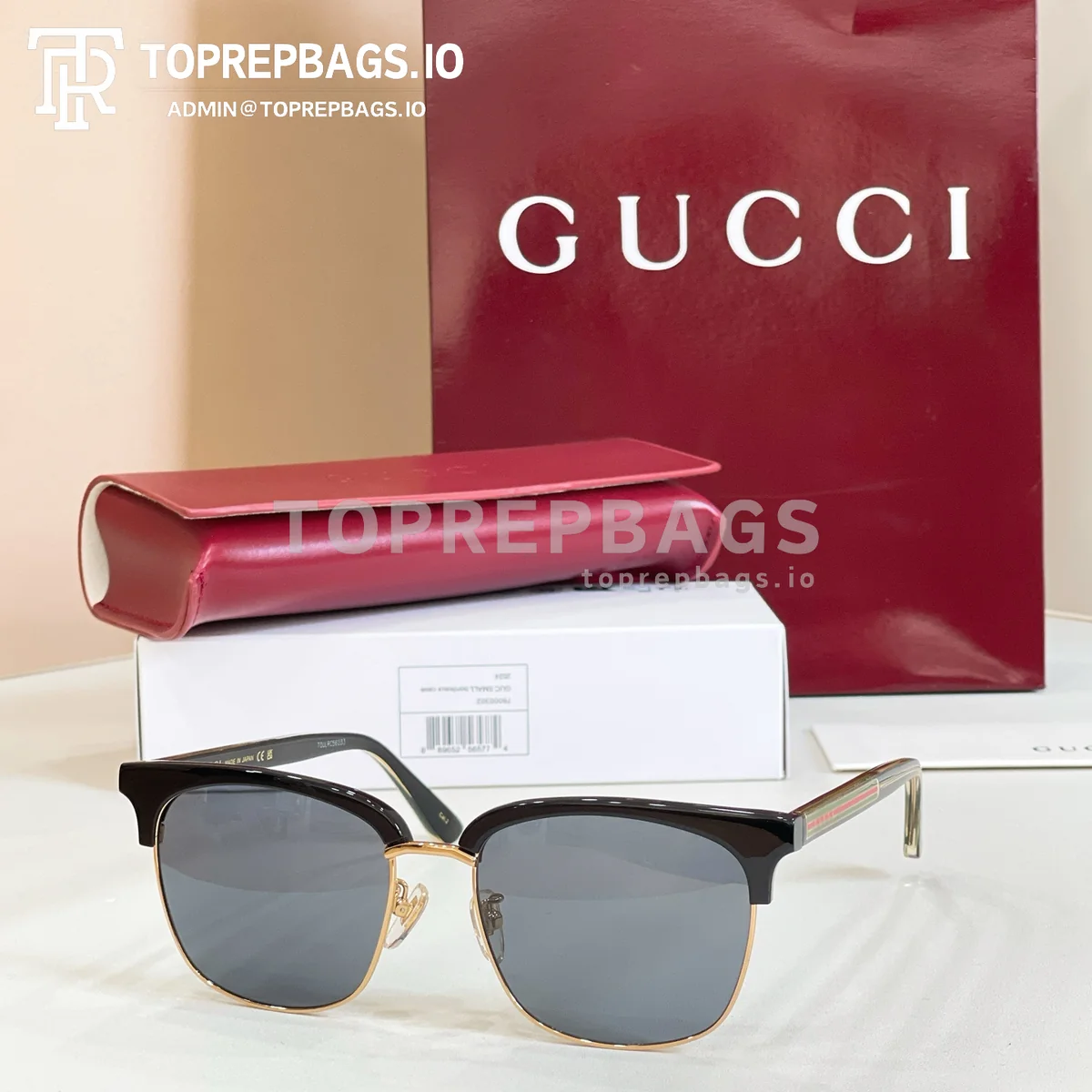 i1773639391457_4639_0_2 Gucci GG0382S Sunglasses in Black
