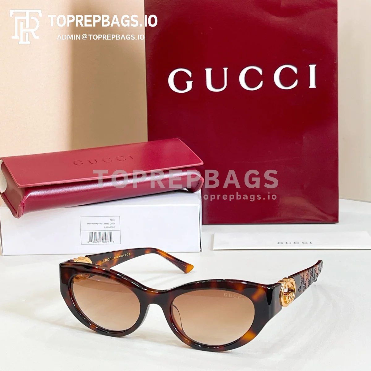 i1773728330205_6034_0_0 Gucci GG1409 Sunglasses in Tortoiseshell