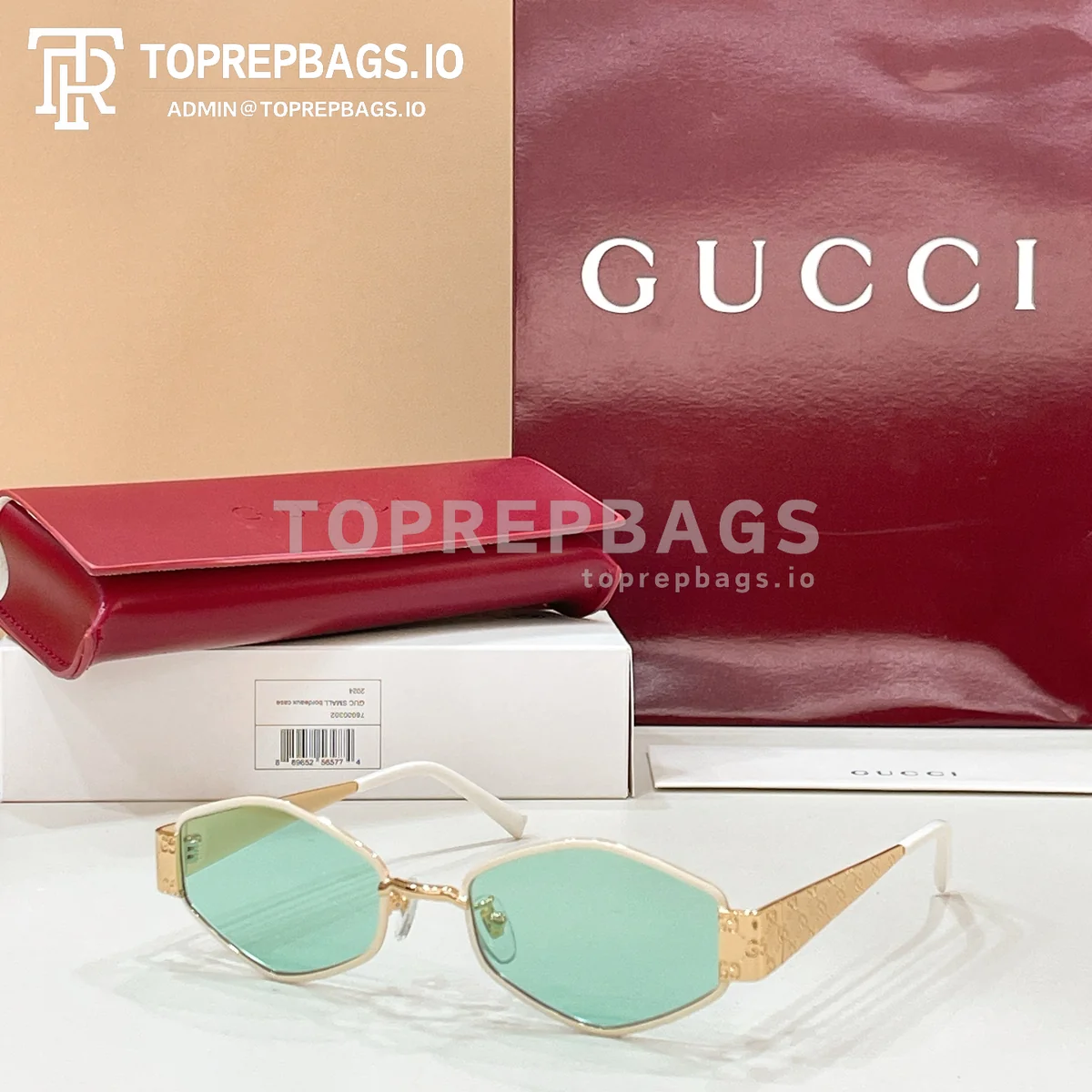 i1774178074307_9089_0_0 Gucci GG2032SK Sunglasses in Green