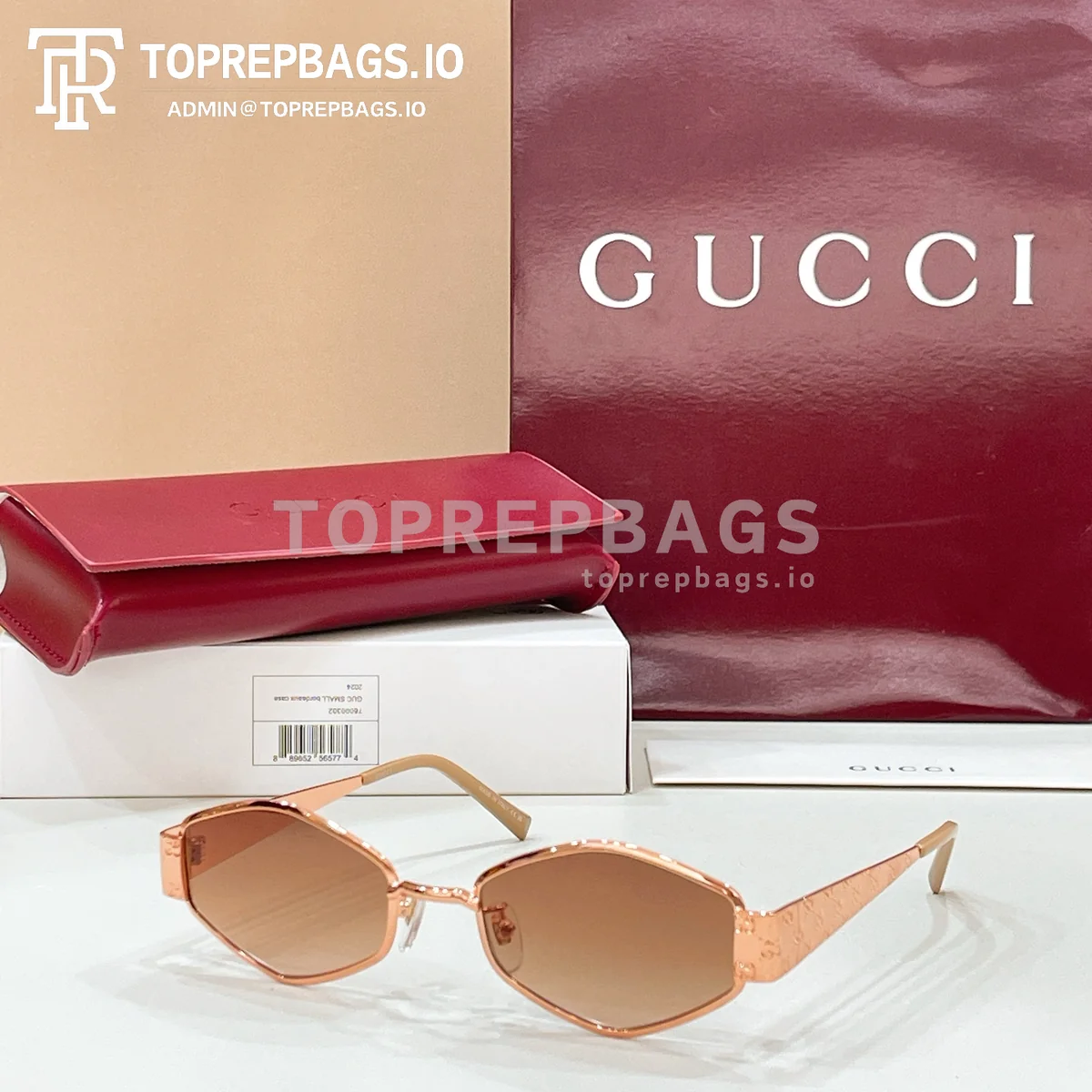 i1774178074312_9703_0_5 Gucci GG2032SK Sunglasses in Green