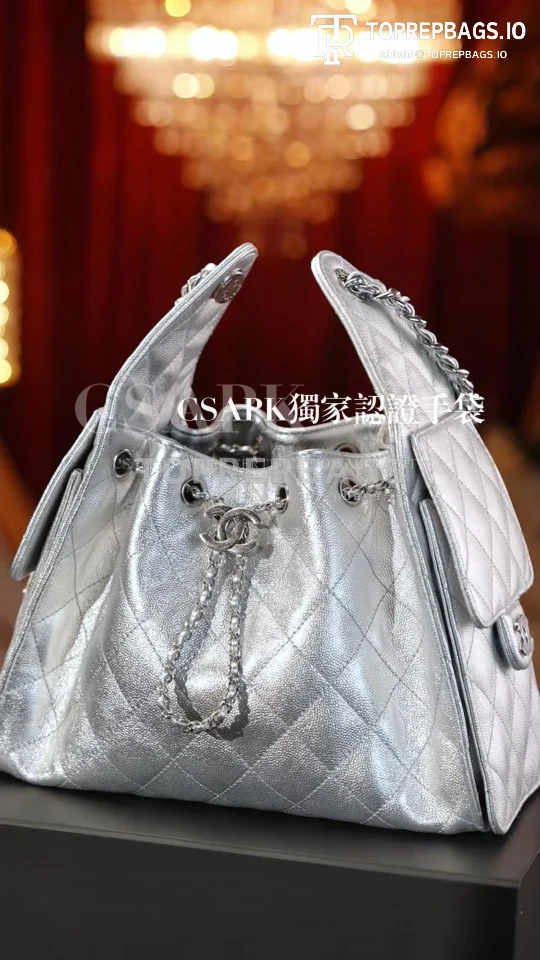 i1775210961715_5916_0_0 Chanel 25 Bag Small Hobo Grained Leather Silver-tone Hardware detailed product image