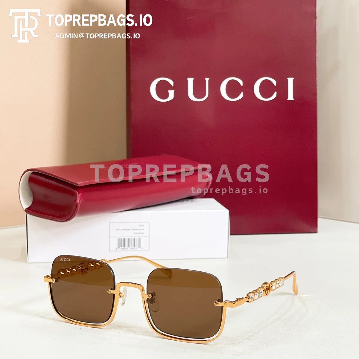 i1775801704462_6196_0_0 Gucci GG1660 Sunglasses in Brown