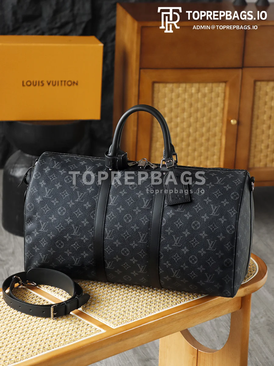 i1776404133789_8617_0_7 Louis Vuitton Keepall Bandouliere in Black