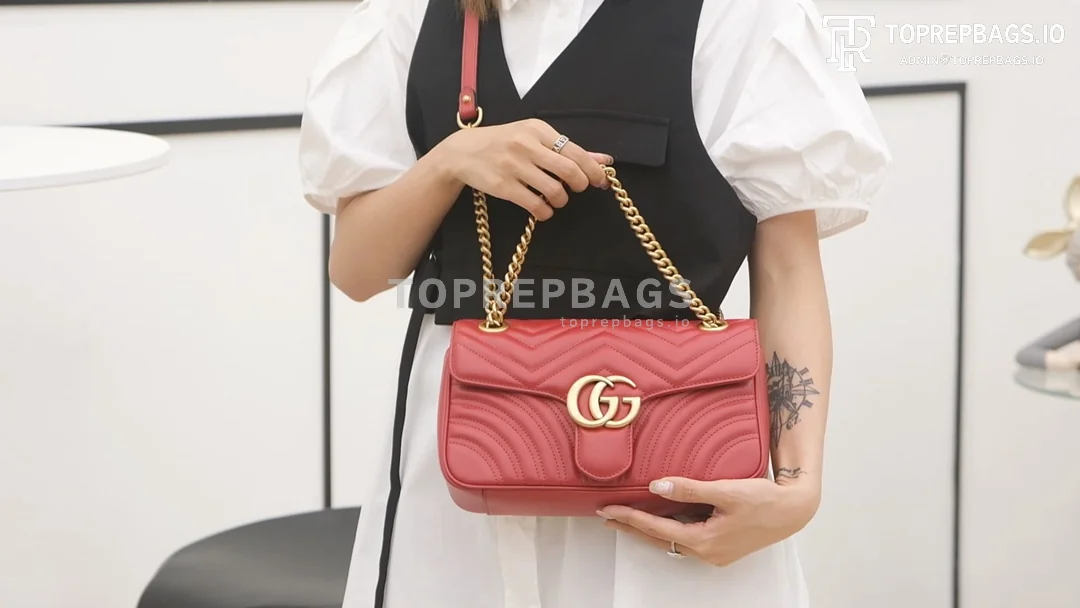o1621679060_2918 Gucci GG Marmont Small in Red