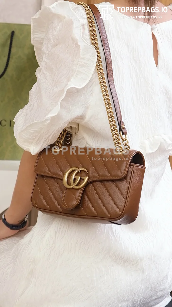 o1632385960_4938 Gucci GG Marmont Small in Brown