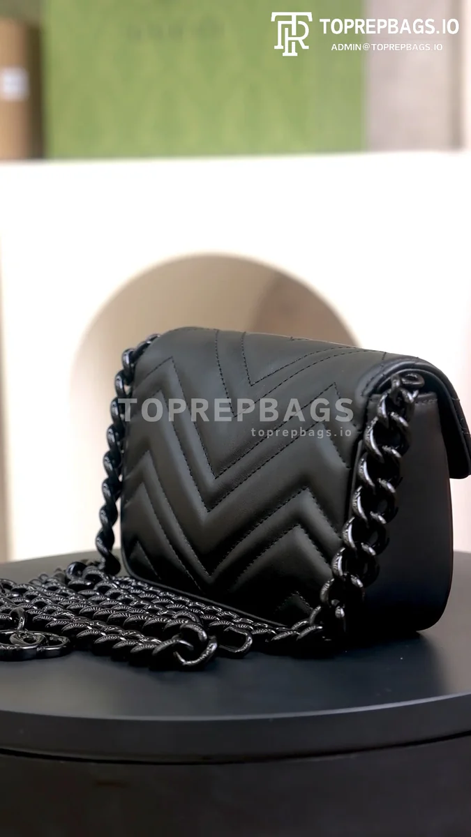 o1658405134_9239 Gucci GG Marmont Super Mini in Black