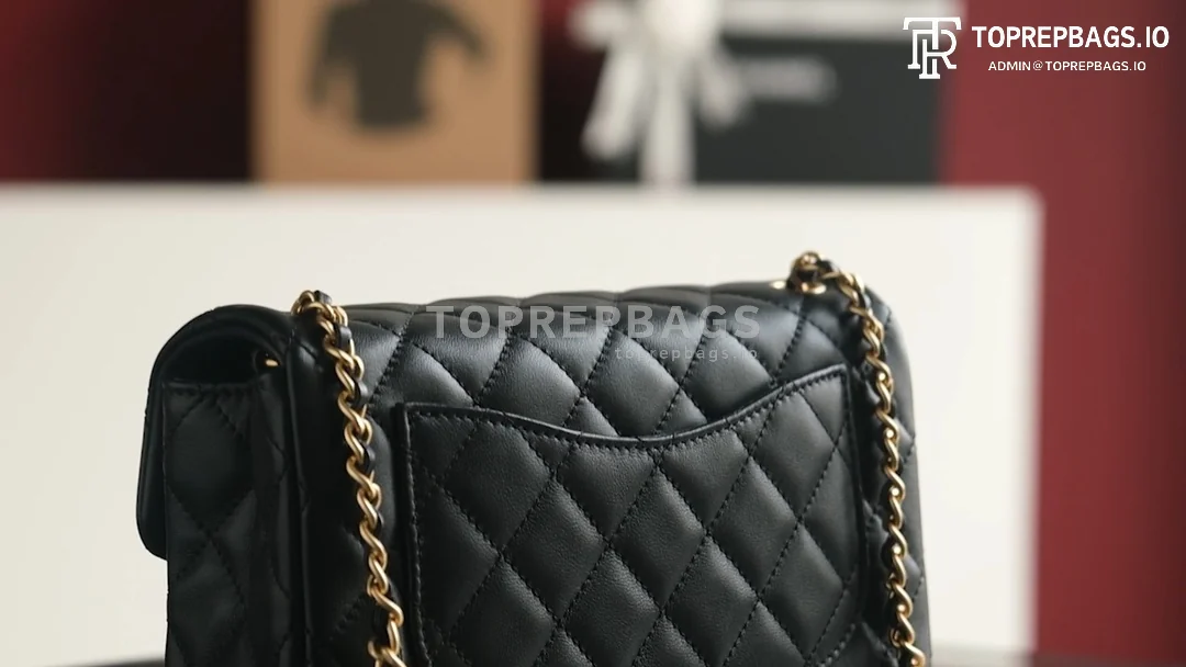 o1680506393_4397 Chanel Classic Flap Mini Pearl Crush in Black