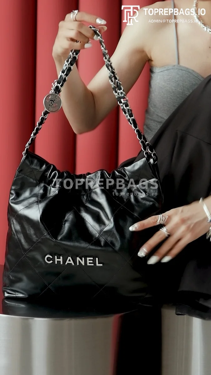 o1683978887_2356 Chanel 22 Bag Small in Black