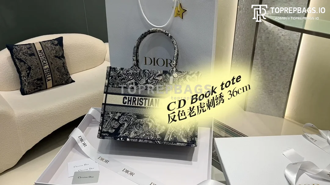 o1698739011_9931 Dior Book Tote in Blue