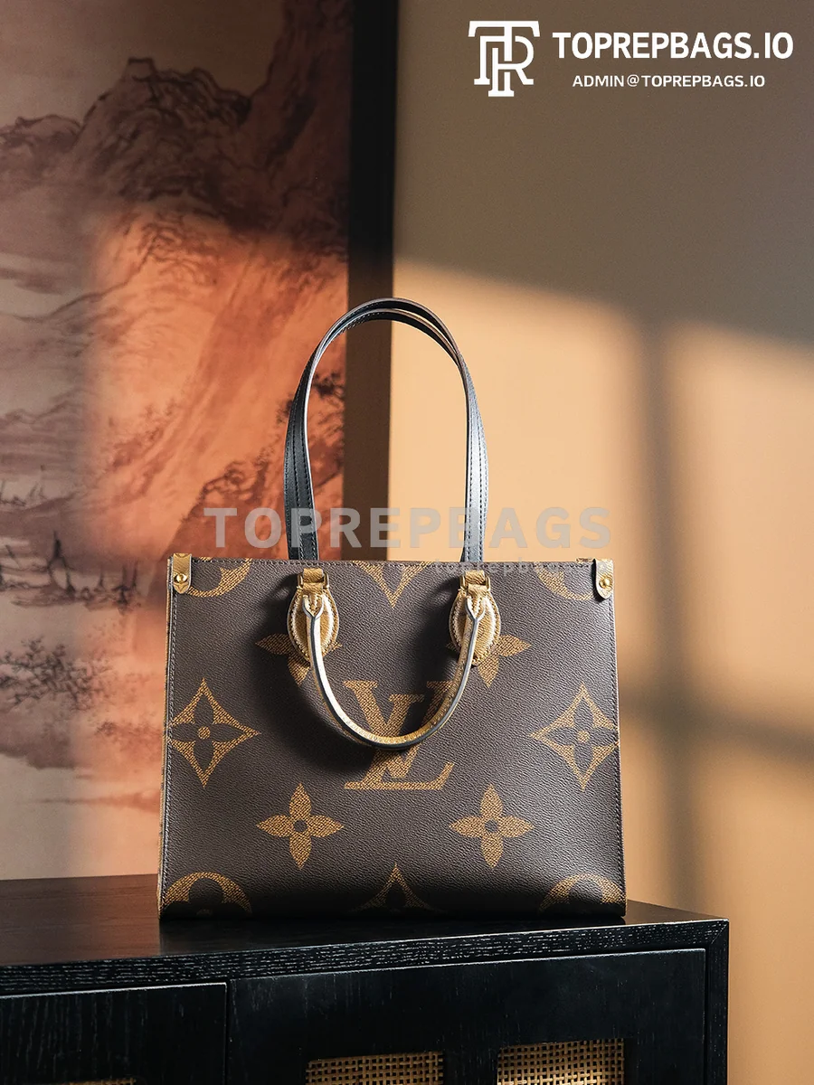 a1730617445044_5751 Louis Vuitton OnTheGo MM in Brown