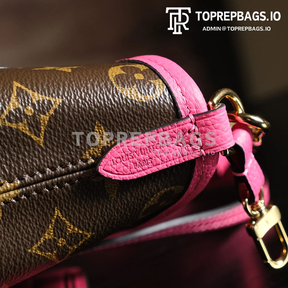 a1735119335909_2285 Louis Vuitton Neverfull BB Monogram Canvas and Grained Leather Thick Steel Hardware Tote Bag detailed product image