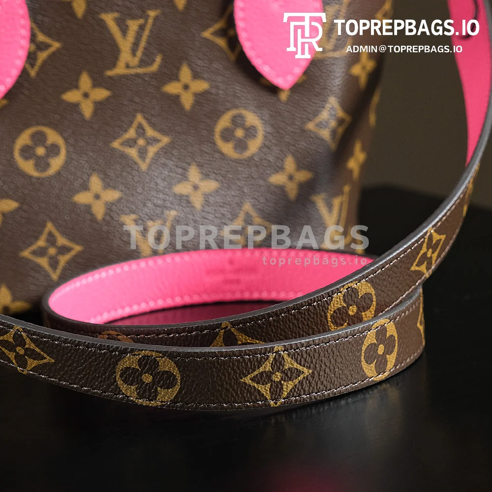 a1735119364505_2811 Louis Vuitton Neverfull BB Monogram Canvas and Grained Leather Thick Steel Hardware Tote Bag detailed product image