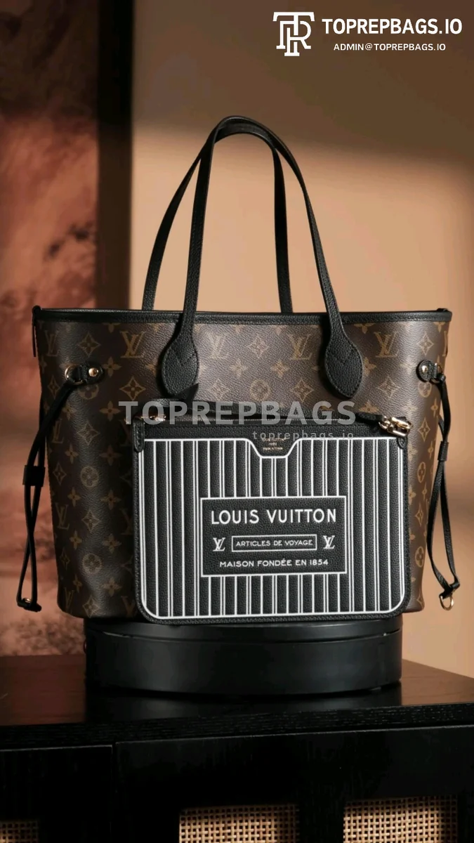 a1736173612024_8317 Louis Vuitton Neverfull in Brown