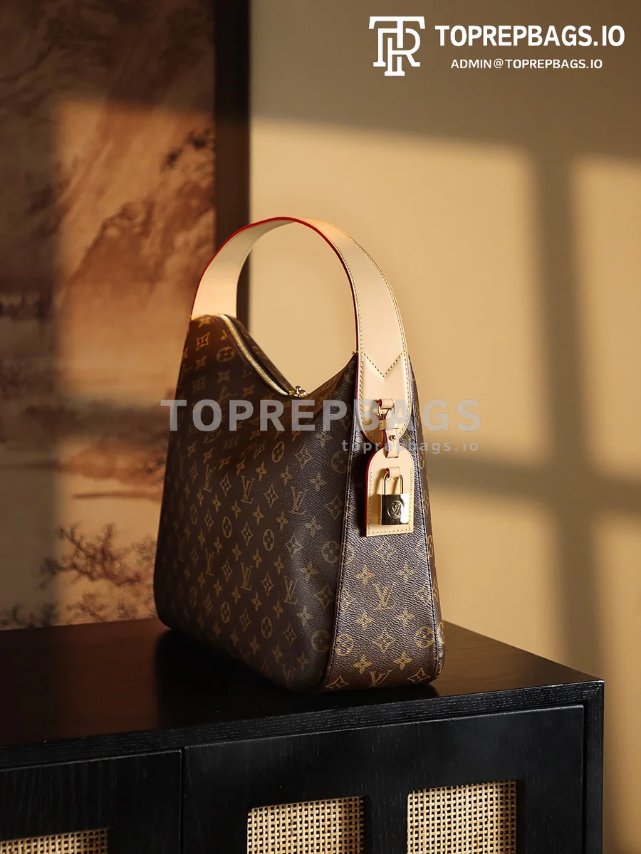 a1736409229229_0656 Louis Vuitton Slouchy MM Hobo in Brown