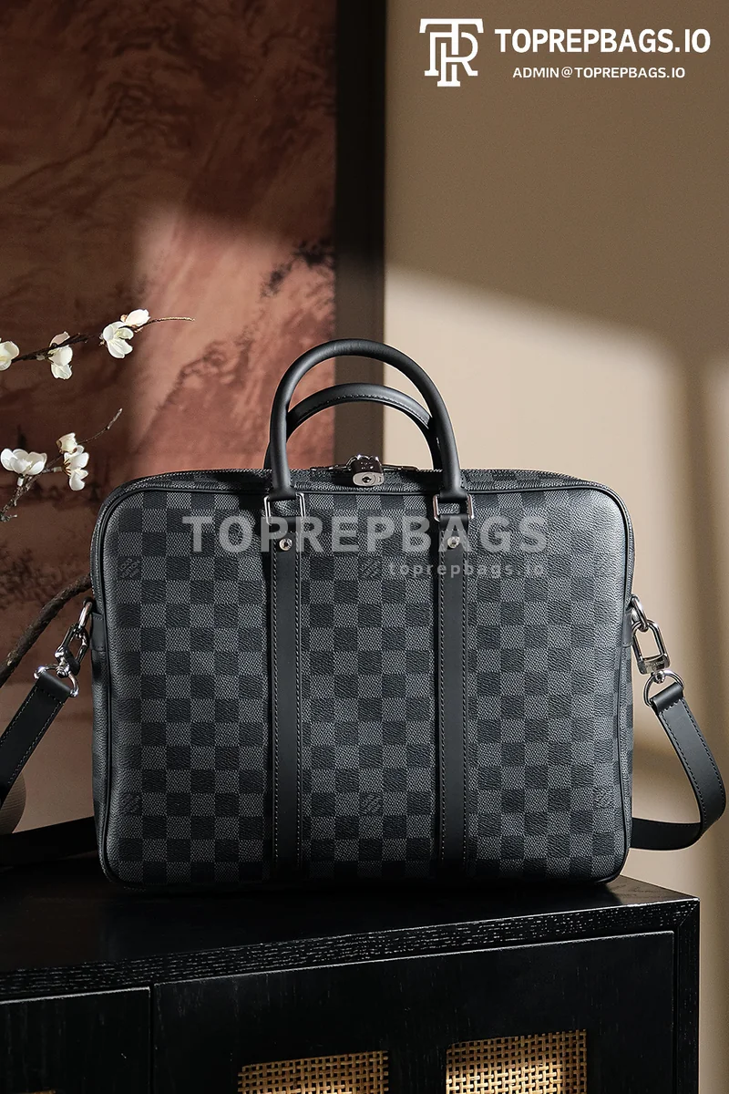 a1742555809371_6860 Louis Vuitton Porte Documents Voyage in Black