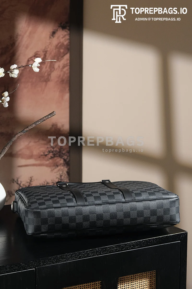 a1742555811556_0511 Louis Vuitton Porte Documents Voyage in Black