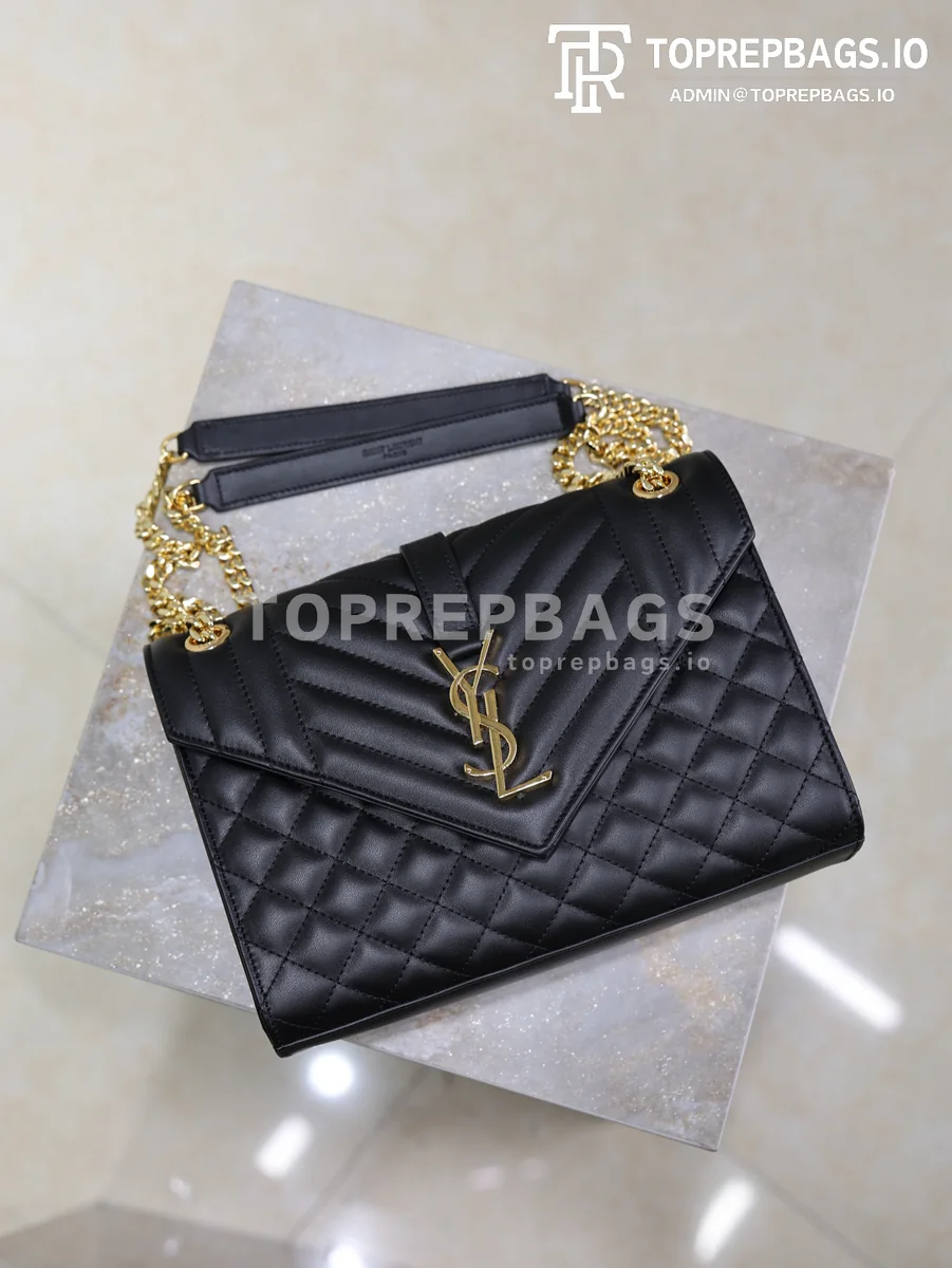 cmp_i1746261810001_9563_0_5 YSL Envelope Medium in Black