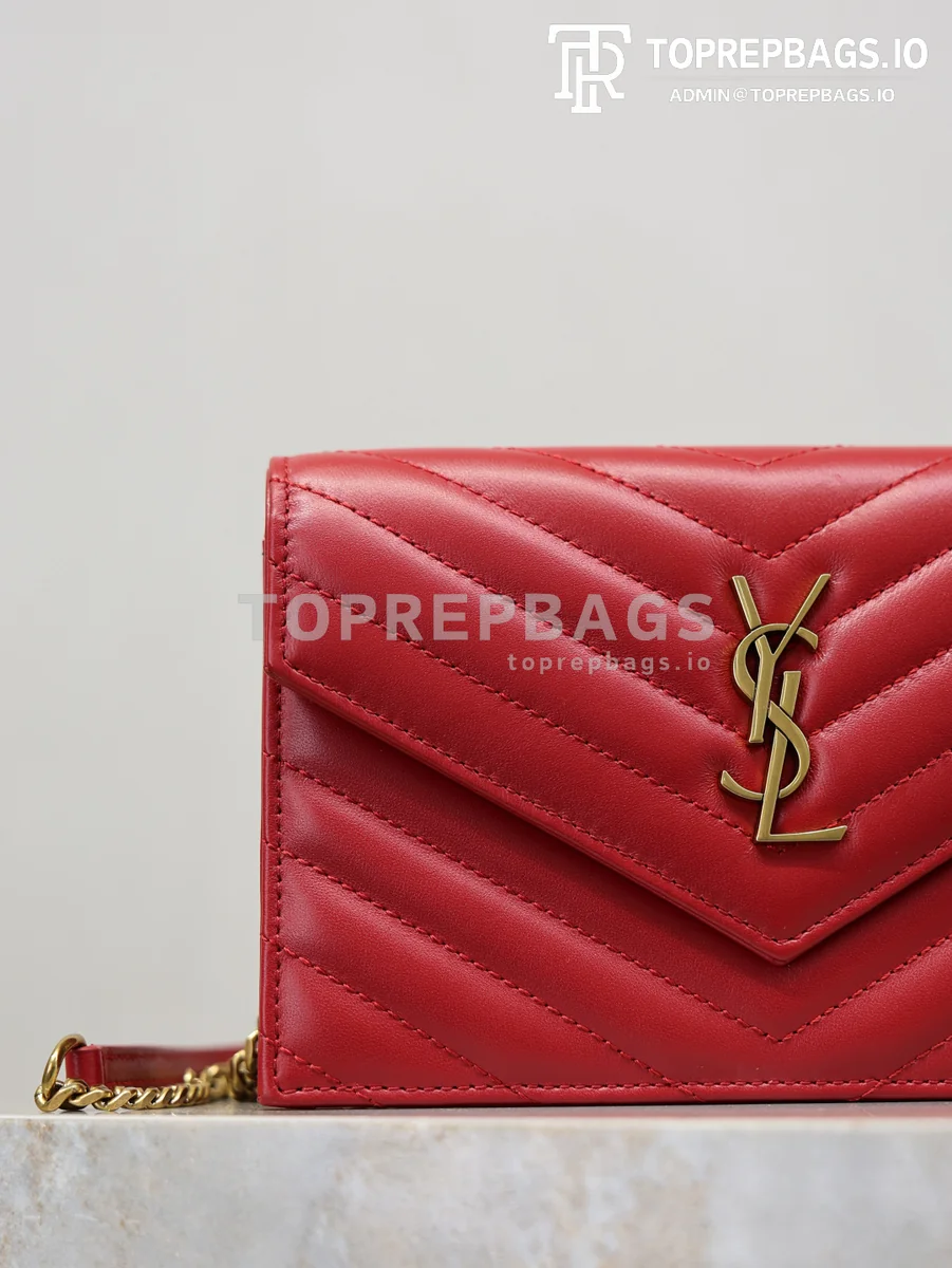 cmp_i1767778705691_6181_0_4 YSL Envelope Wallet On Chain Small in Red