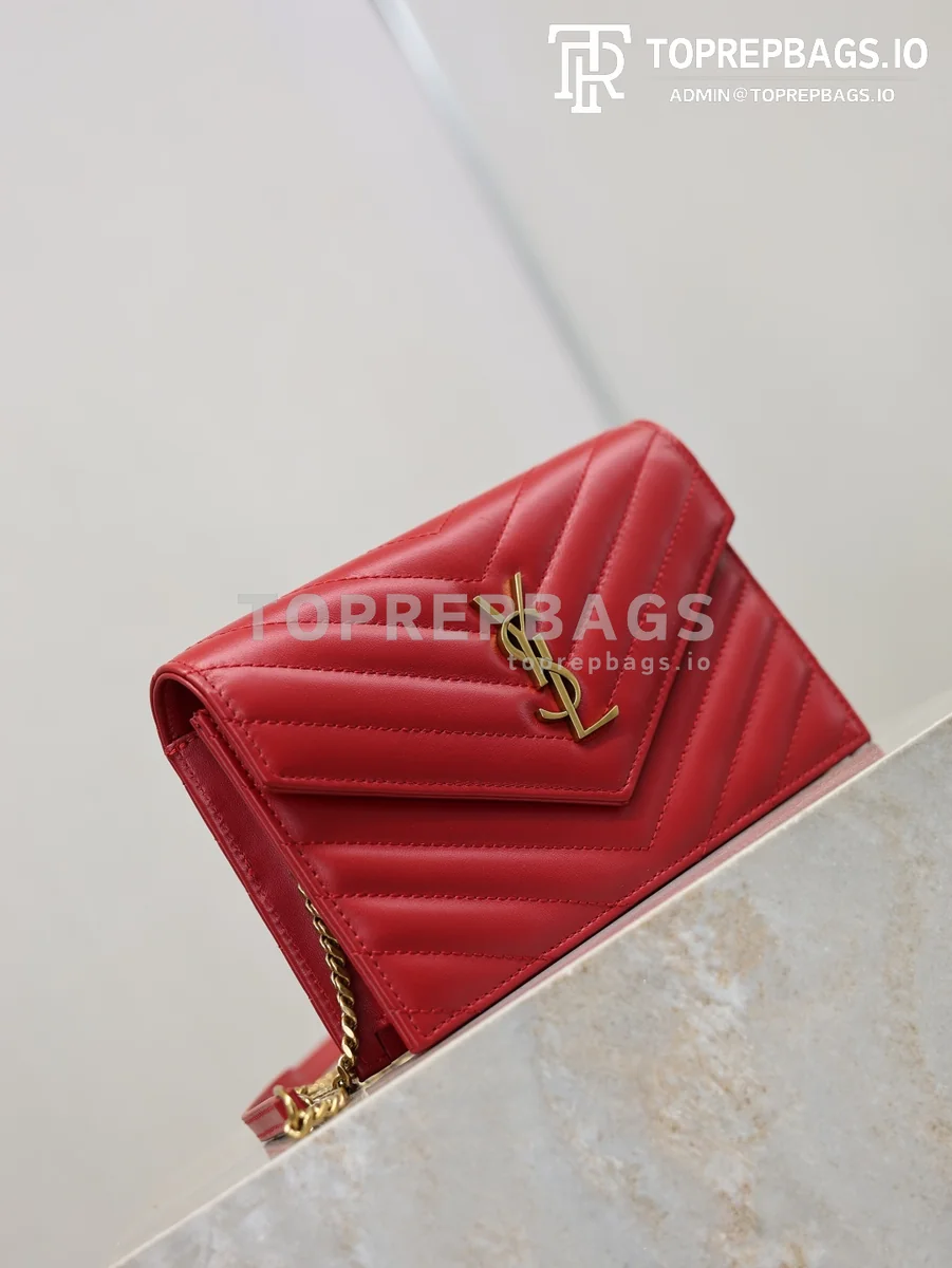 cmp_i1767778707256_5241_0_2 YSL Envelope Wallet On Chain Small in Red