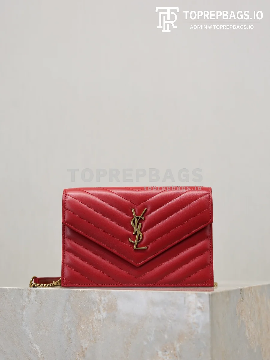 cmp_i1767778707286_8734_0_0 YSL Envelope Wallet On Chain Small in Red