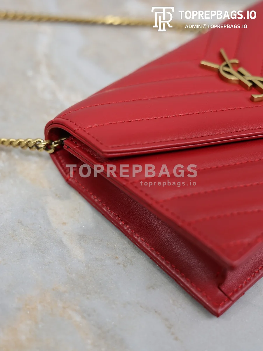 cmp_i1767778740388_7789_0_3 YSL Envelope Wallet On Chain Small in Red