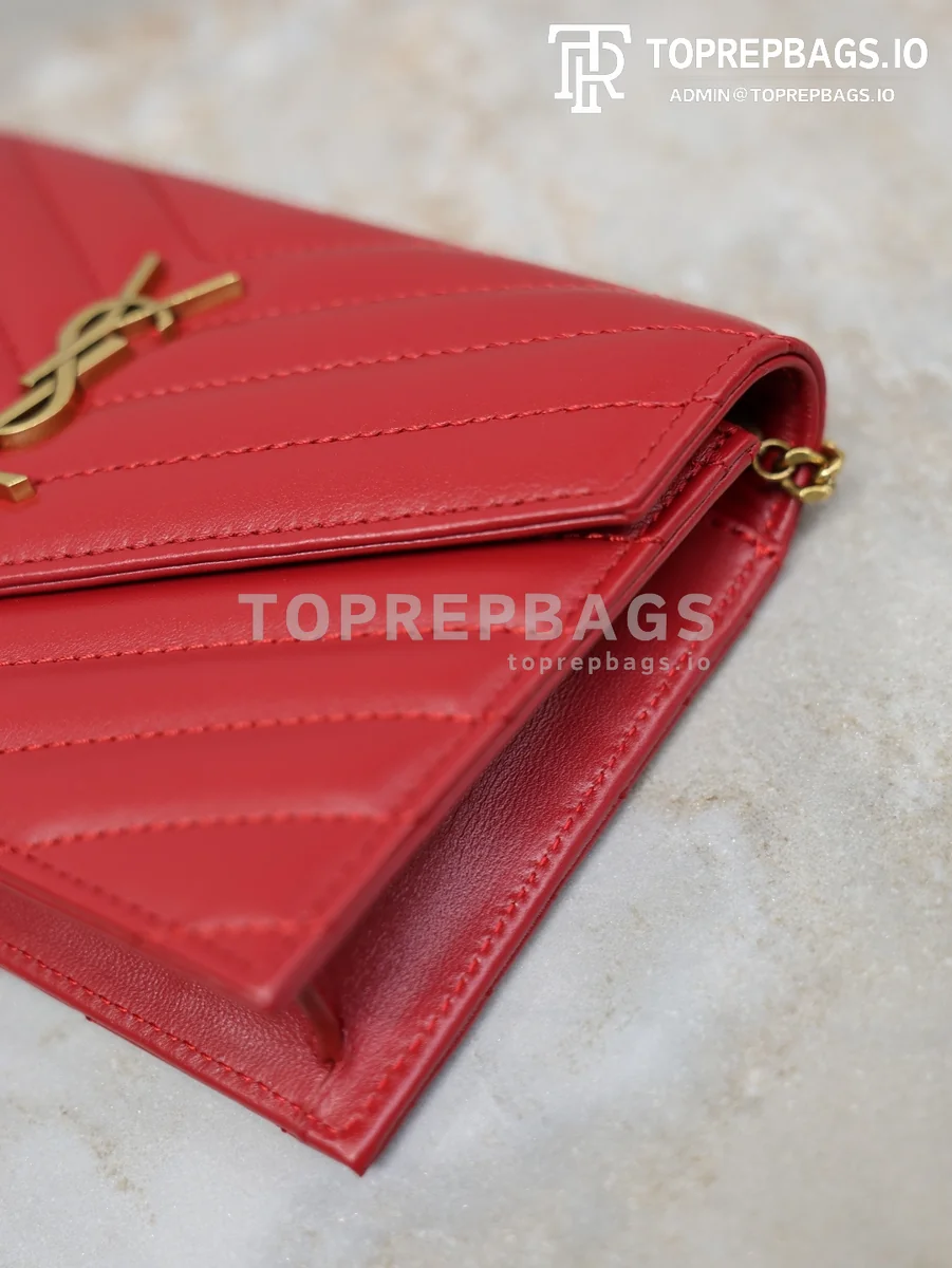 cmp_i1767778743059_535_0_2 YSL Envelope Wallet On Chain Small in Red