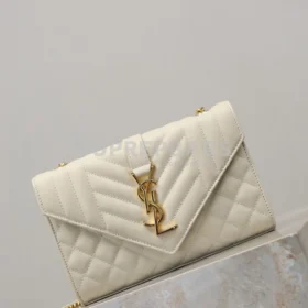 YSL Envelope Small in White