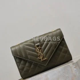 YSL Envelope Small in Green