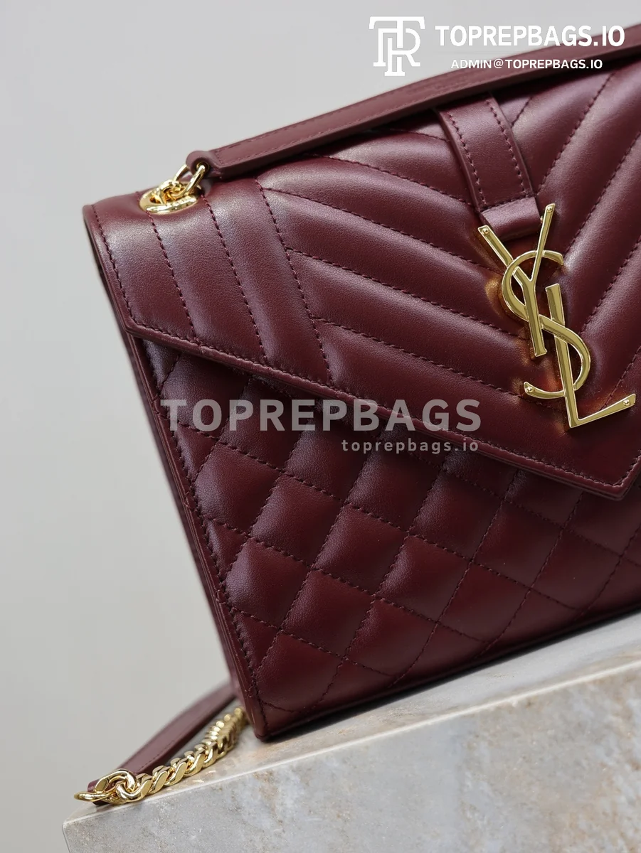cmp_i1767781376811_1195_0_4 YSL Envelope Medium in Burgundy