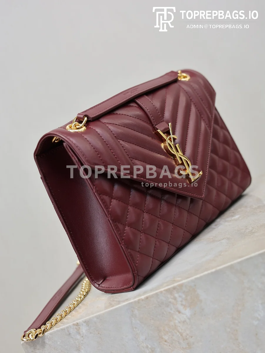 cmp_i1767781378051_6178_0_2 YSL Envelope Medium in Burgundy