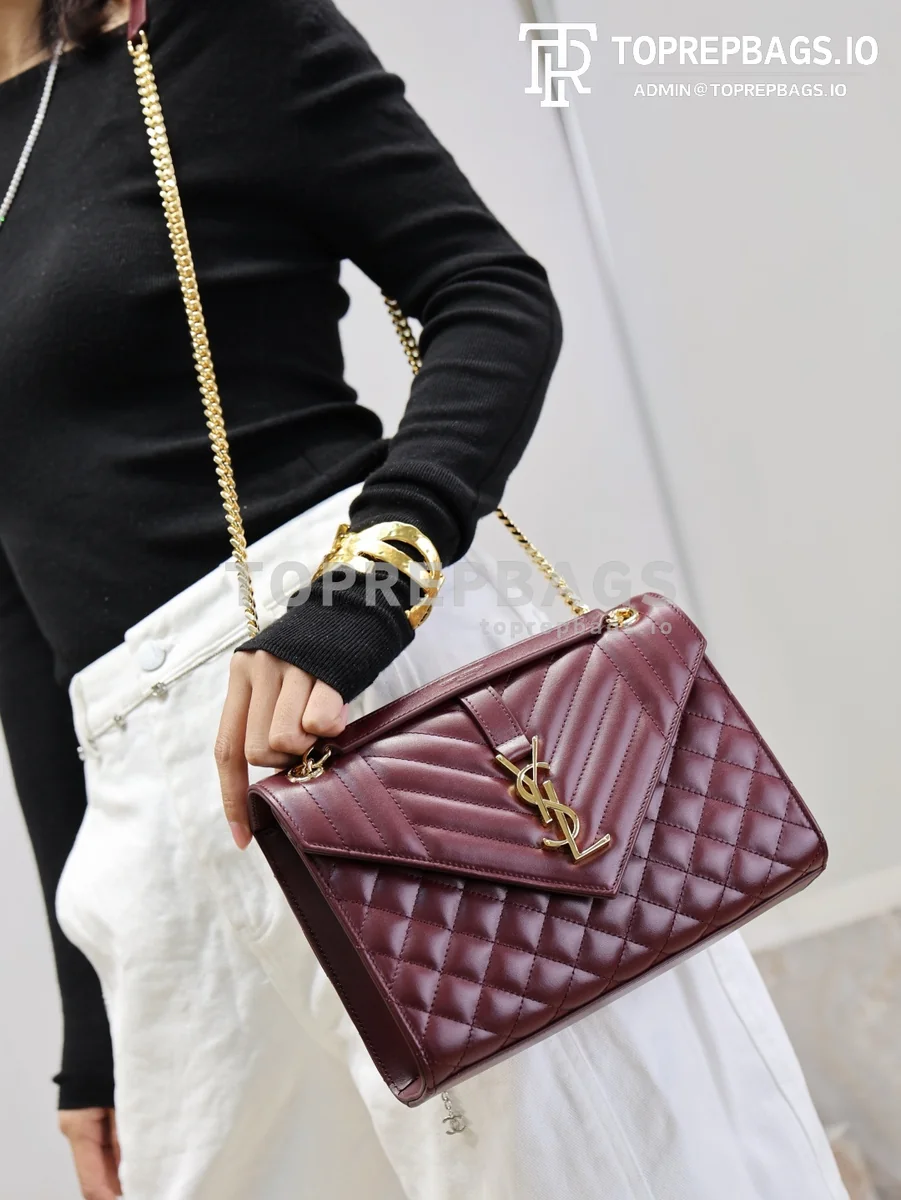 cmp_i1767781426329_2883_0_2 YSL Envelope Medium in Burgundy