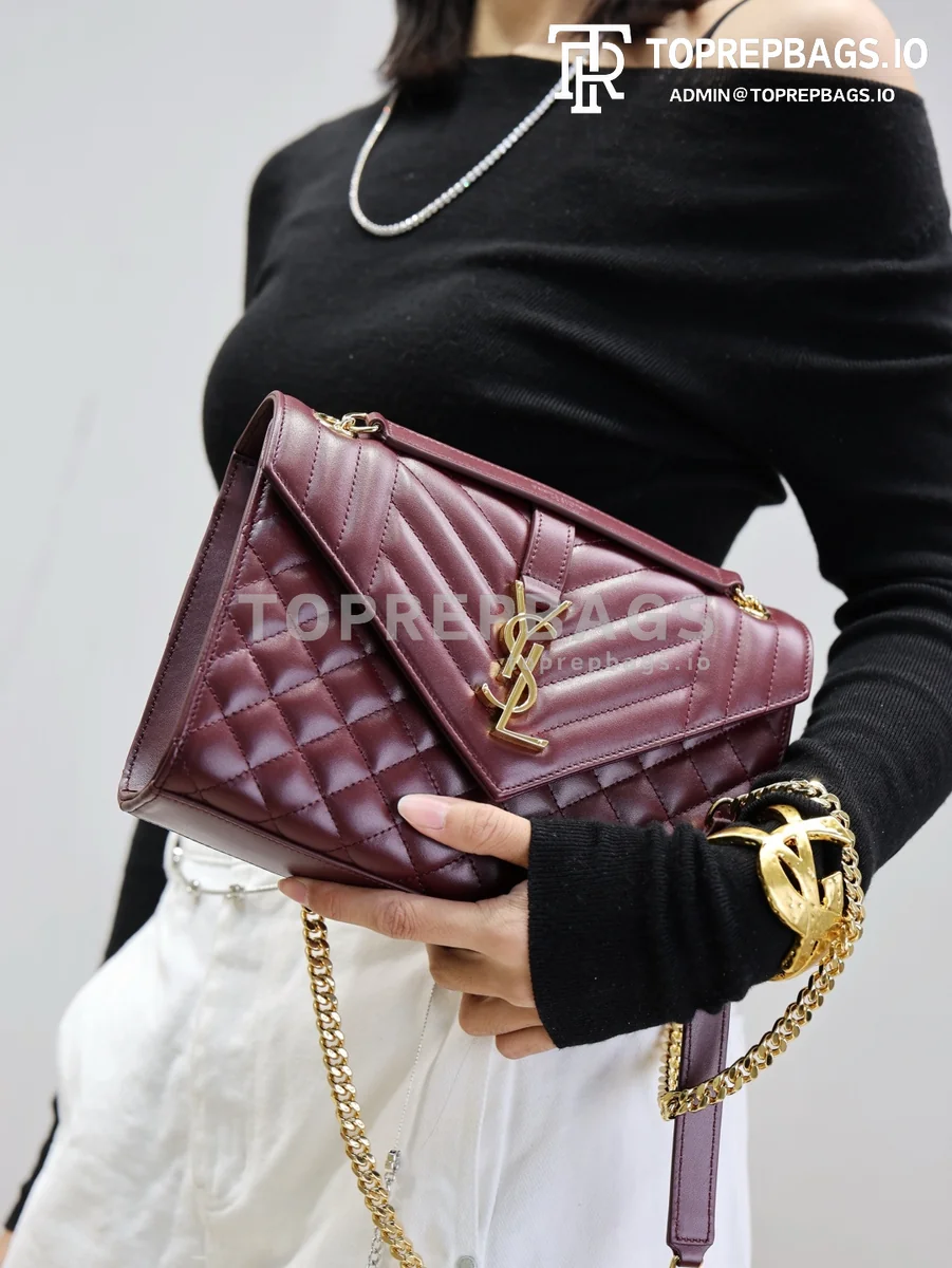 cmp_i1767781426418_6951_0_4 YSL Envelope Medium in Burgundy