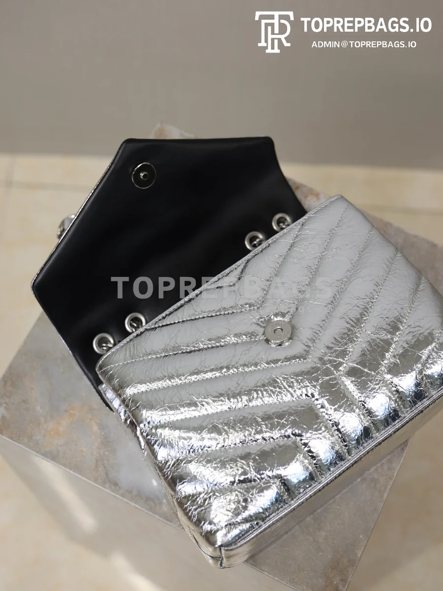 cmp_i1769675961897_358_0_6 YSL Loulou 494699 Calfskin Leather Silver-tone Hardware Shoulder Bag detailed product image