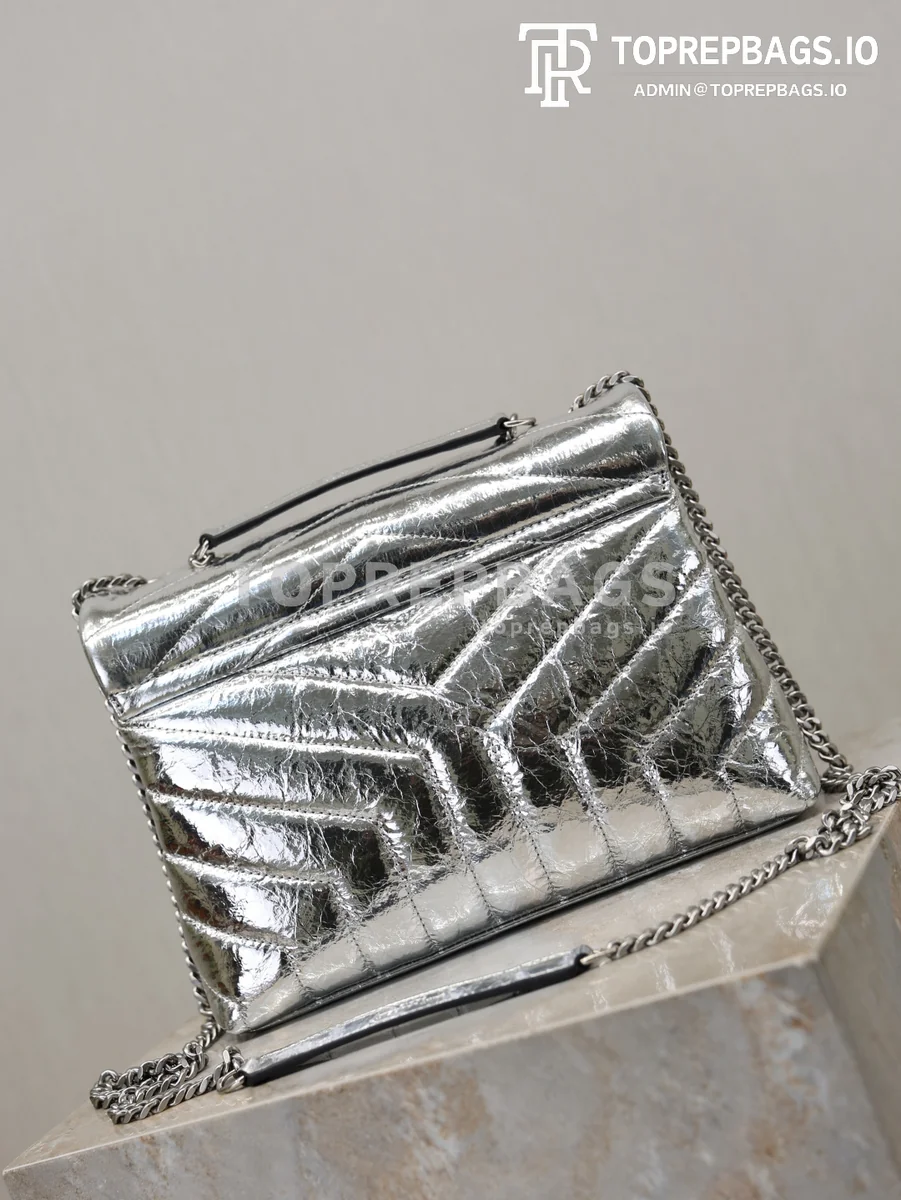 cmp_i1769675961943_7232_0_8 YSL Loulou 494699 Calfskin Leather Silver-tone Hardware Shoulder Bag detailed product image