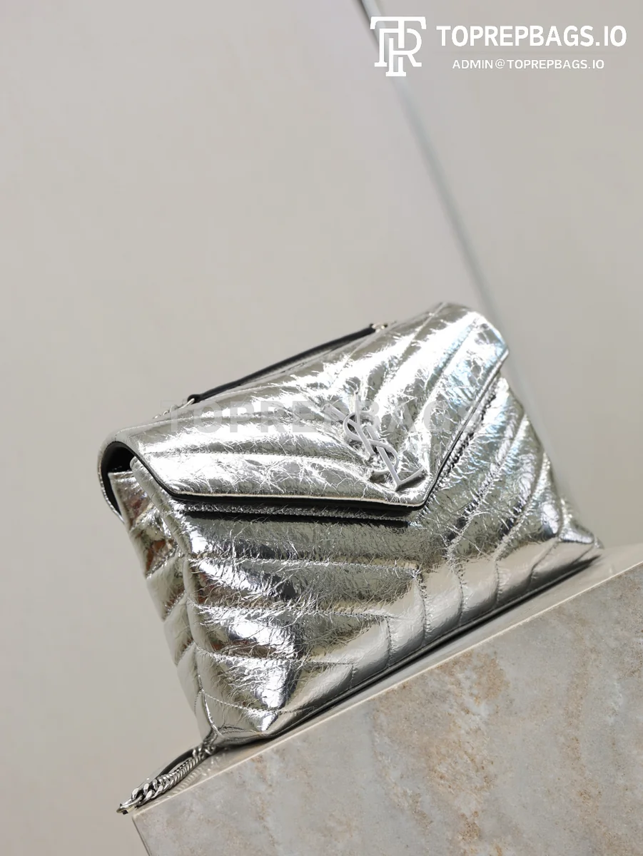 cmp_i1769675961943_8552_0_2 YSL Loulou 494699 Calfskin Leather Silver-tone Hardware Shoulder Bag detailed product image