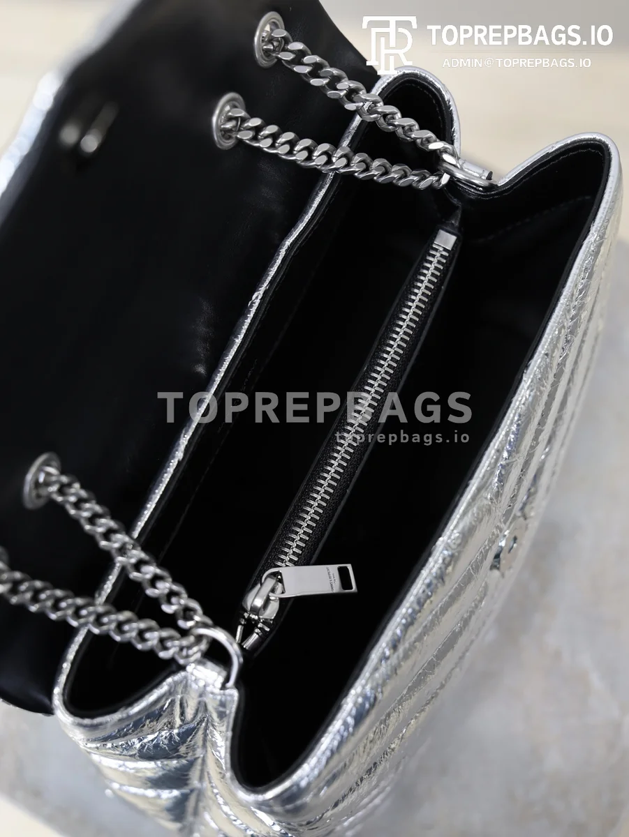cmp_i1769675963660_1339_0_7 YSL Loulou 494699 Calfskin Leather Silver-tone Hardware Shoulder Bag detailed product image
