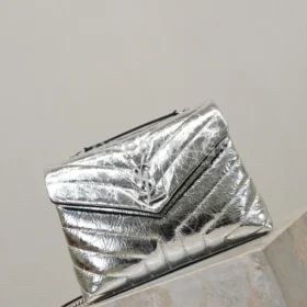 YSL Loulou 494699 Calfskin Leather Silver-tone Hardware Shoulder Bag detailed product image