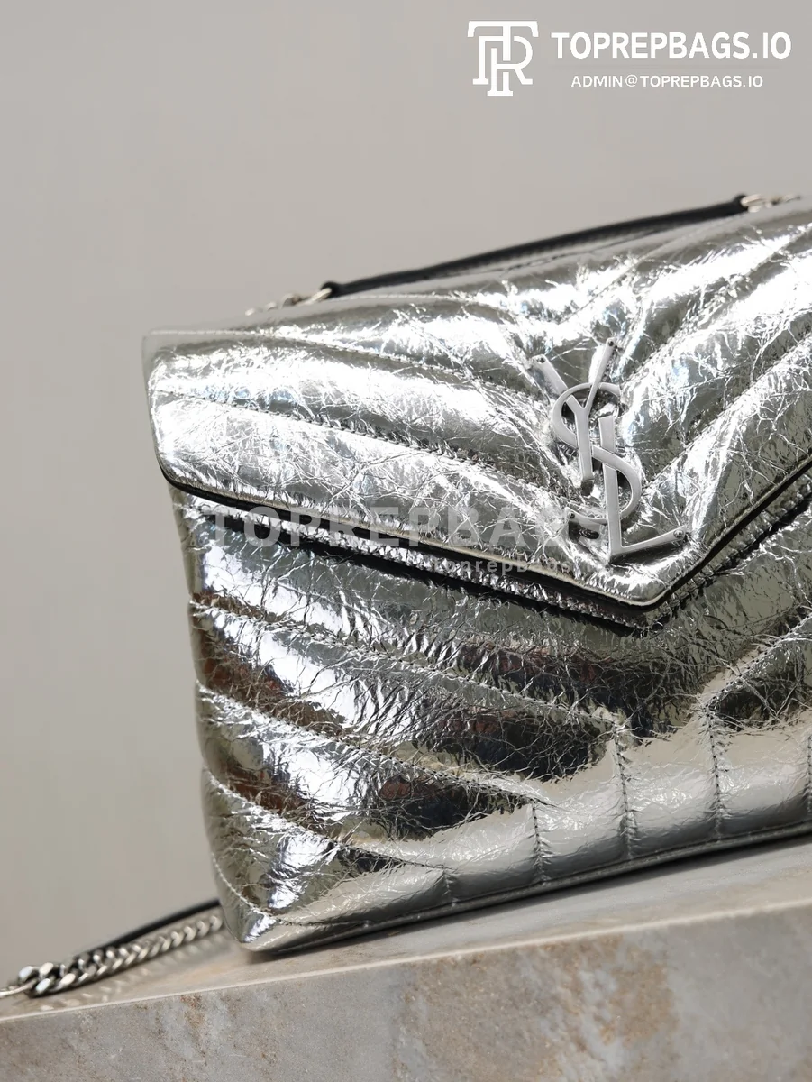 cmp_i1769675972402_1644_0_3 YSL Loulou 494699 Calfskin Leather Silver-tone Hardware Shoulder Bag detailed product image