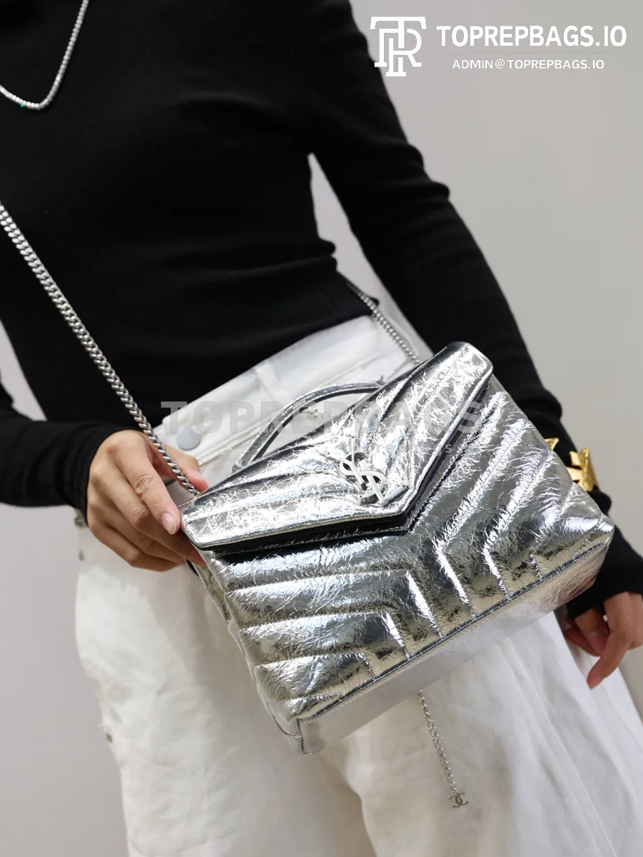 cmp_i1769676052950_5555_0_4 YSL Loulou 494699 Calfskin Leather Silver-tone Hardware Shoulder Bag detailed product image