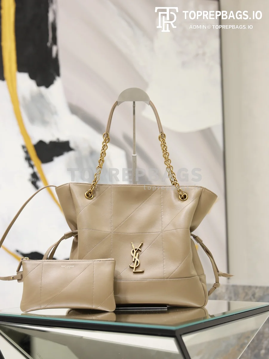 cmp_i1778830738659_9419_0_0 YSL Jamie 4.3 Pochon Small Bucket in Beige