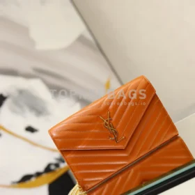 YSL Monogram Envelope in Orange