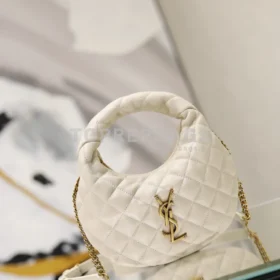 YSL ICARE Mini Hobo in White