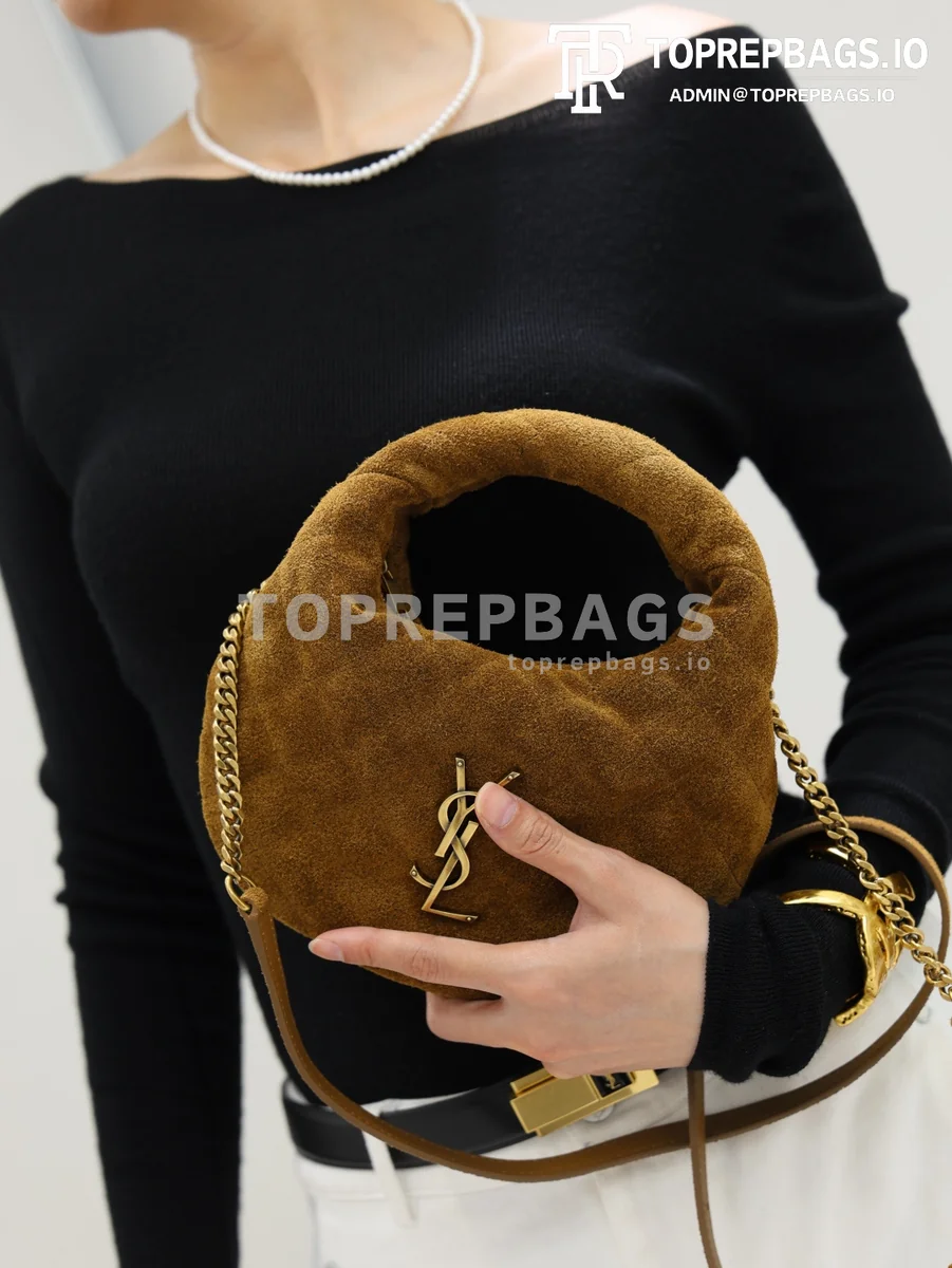 cmp_i1778833986836_3830_0_6 YSL Icare Mini Hobo in Brown