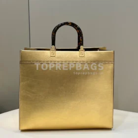 Fendi Sunshine Shopper Medium 8553 Leather Gold-tone Hardware Tote Bag detailed product image