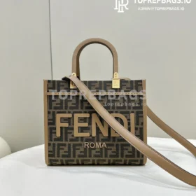 i1689763635_1046_0 Fendi Sunshine Shopper in Brown