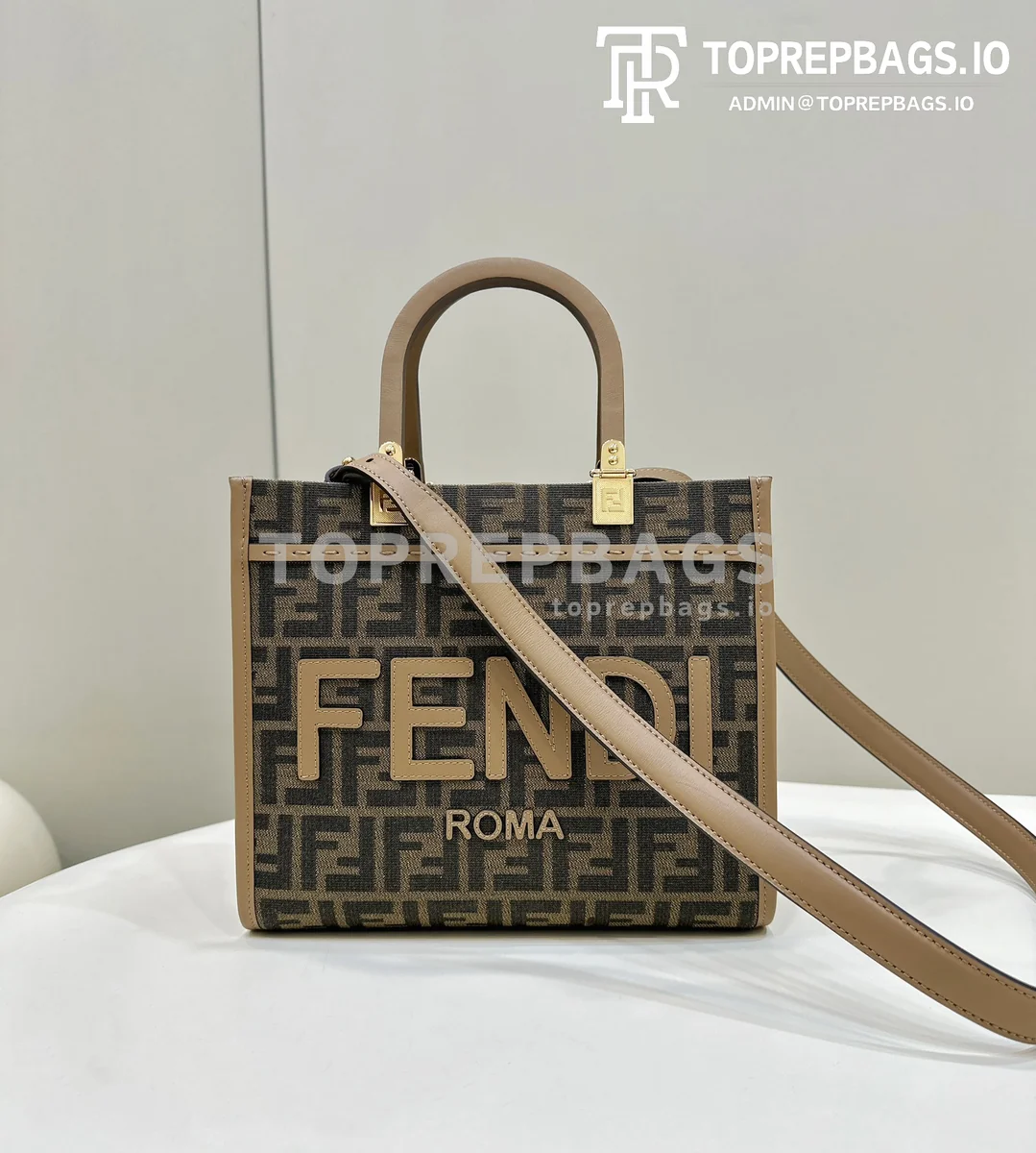 i1689763635_1046_0 Fendi Sunshine Shopper in Brown