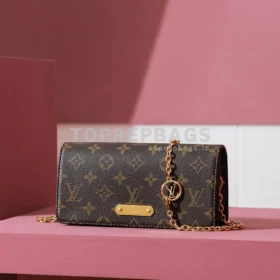 Louis Vuitton Wallet On Chain Lily in Brown