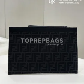 Fendi Flat Pouch in Black