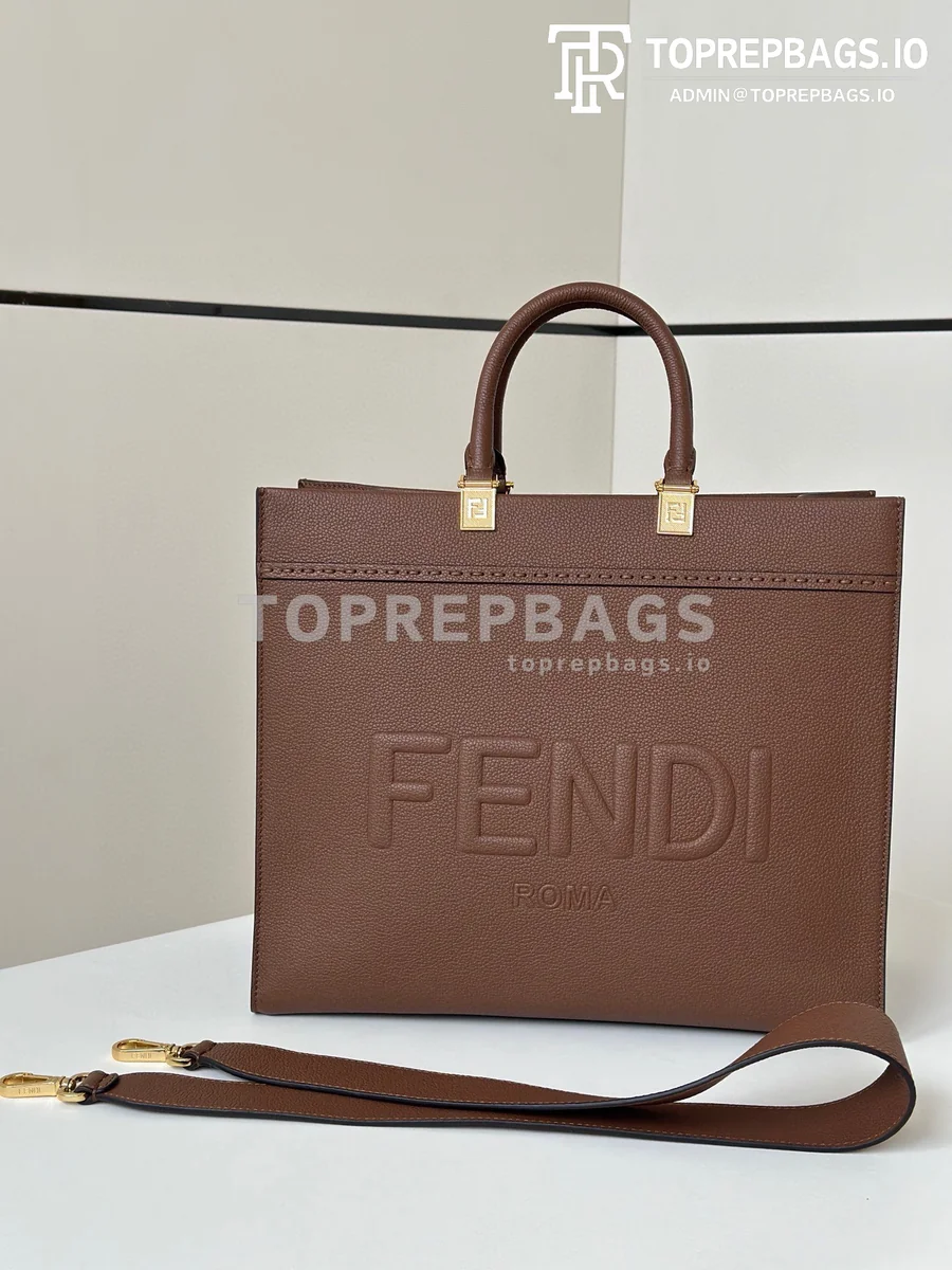 i1724664847_2249_0 Fendi Sunshine Shopper in Brown